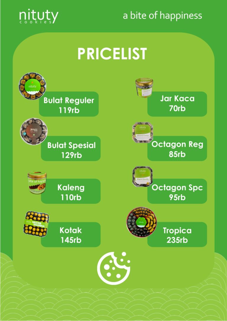 daftar harga nituty cookies 2026